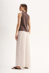 Lana Knit Vest | Chocolate