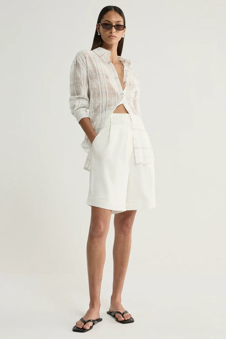 Onyx Shirt | White Check