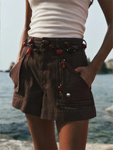 Celene Denim Short | Chocolate
