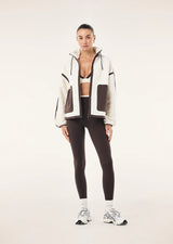 Lennon Sherpa Jacket | Whisper White/Coffee