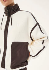 Lennon Sherpa Jacket | Whisper White/Coffee