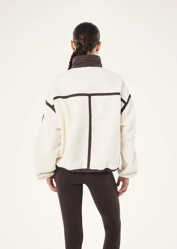 Lennon Sherpa Jacket | Whisper White/Coffee