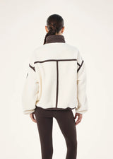 Lennon Sherpa Jacket | Whisper White/Coffee