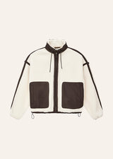 Lennon Sherpa Jacket | Whisper White/Coffee