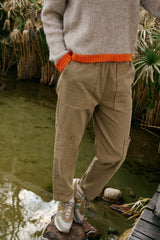 Bicolour Knitted Sweater | Beige