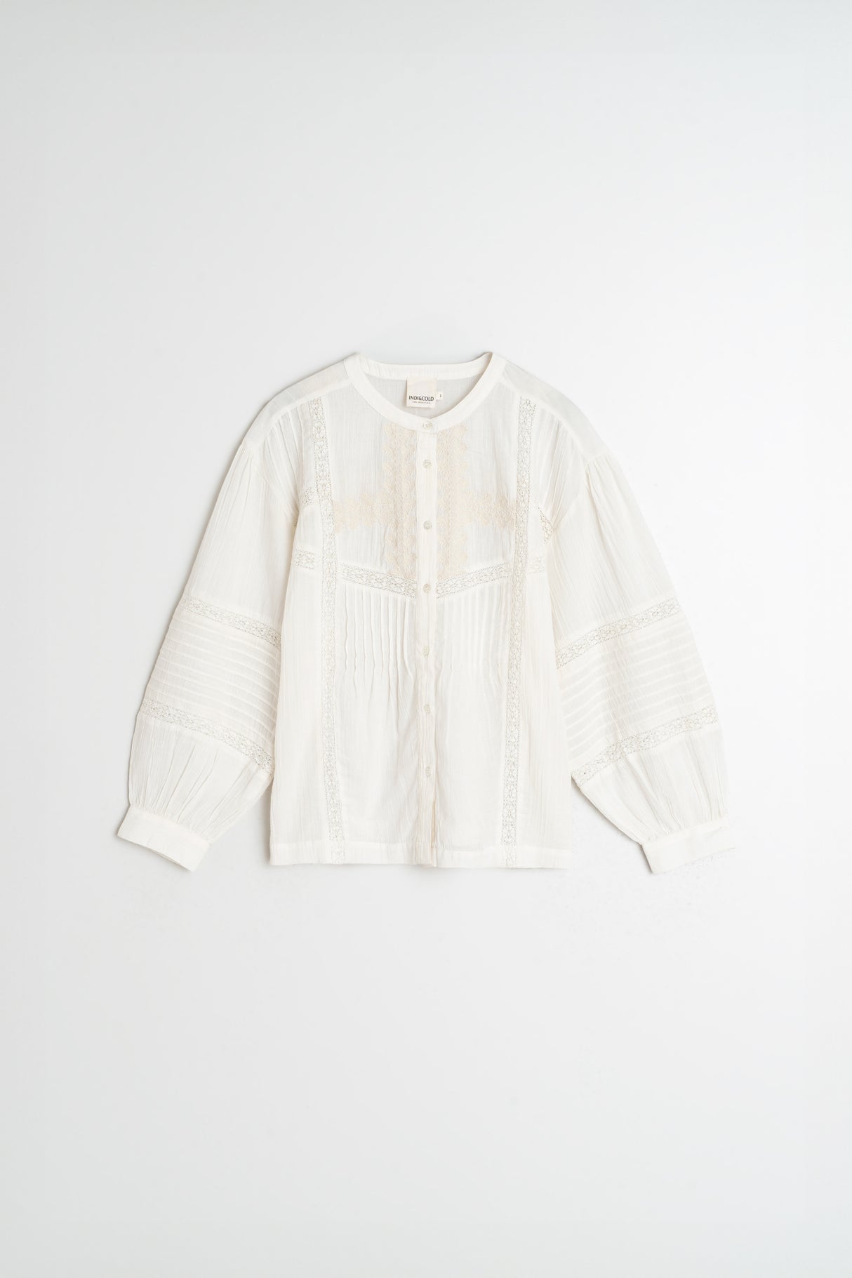 Organic Cotton Embroidered Shirt | White