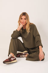 Adjustable Waist Sweatshirt | Vison