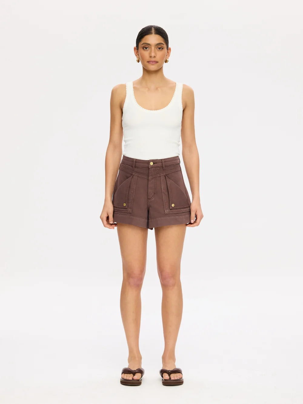 Celene Denim Short | Chocolate