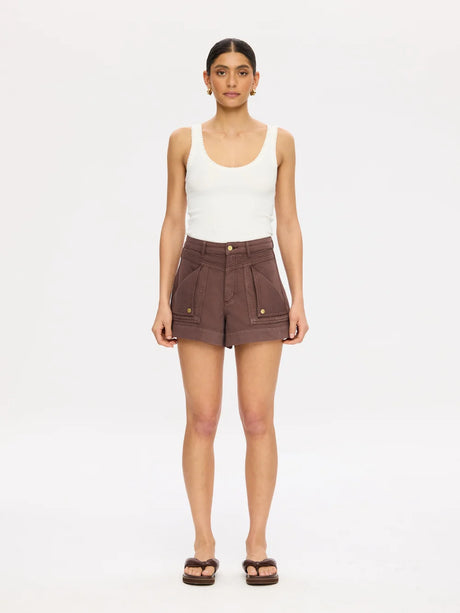 Celene Denim Short | Chocolate