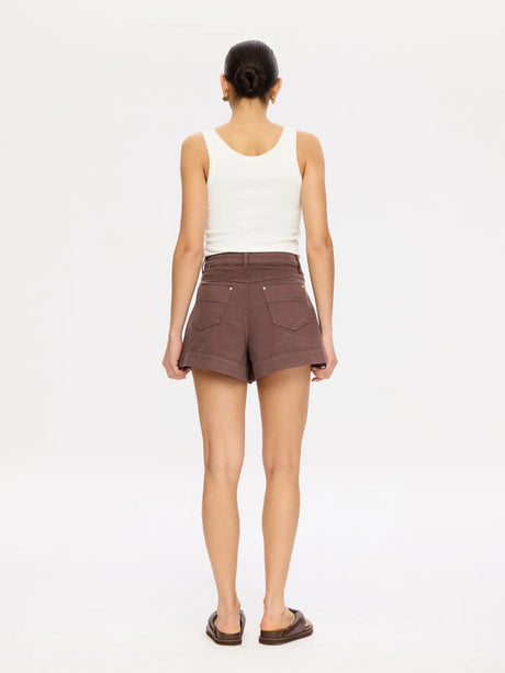 Celene Denim Short | Chocolate