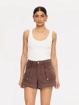 Celene Denim Short | Chocolate