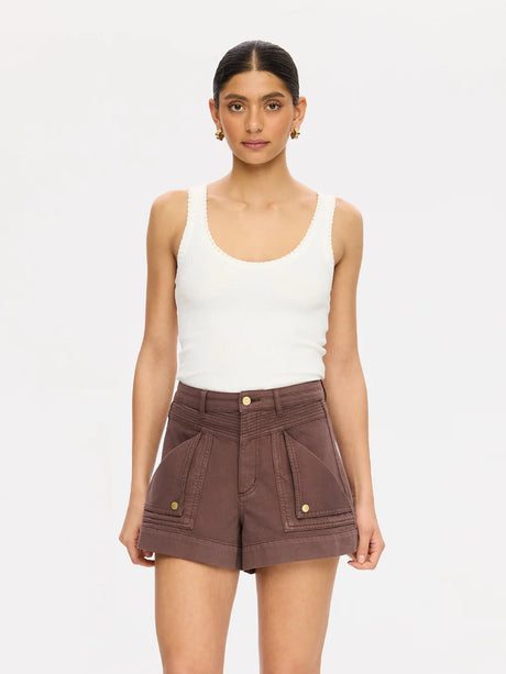 Celene Denim Short | Chocolate