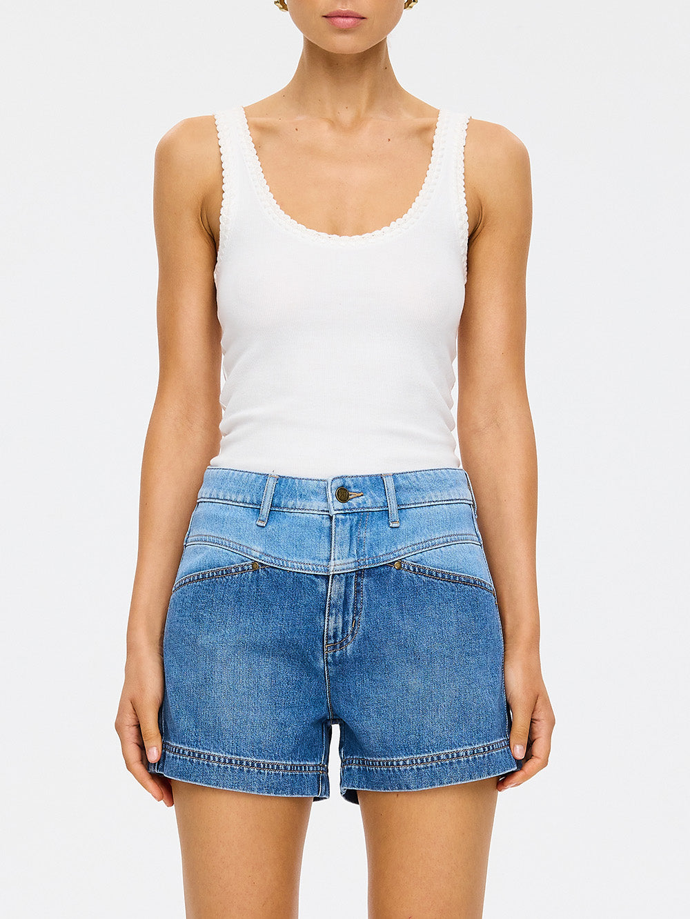 Coralie Denim Short | Two Tone Blue