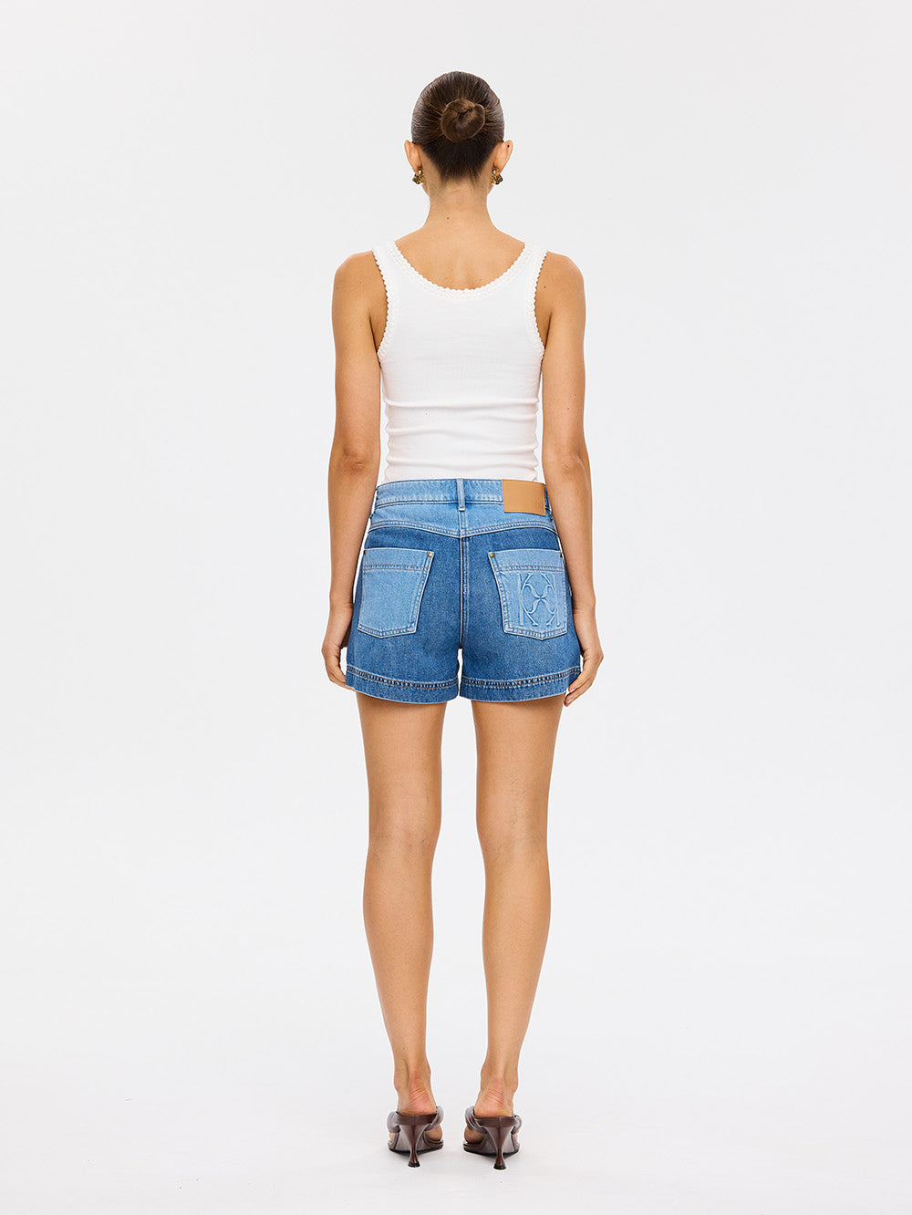 Coralie Denim Short | Two Tone Blue