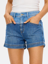 Coralie Denim Short | Two Tone Blue