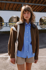 Oversized Poplin Shirt | Blue