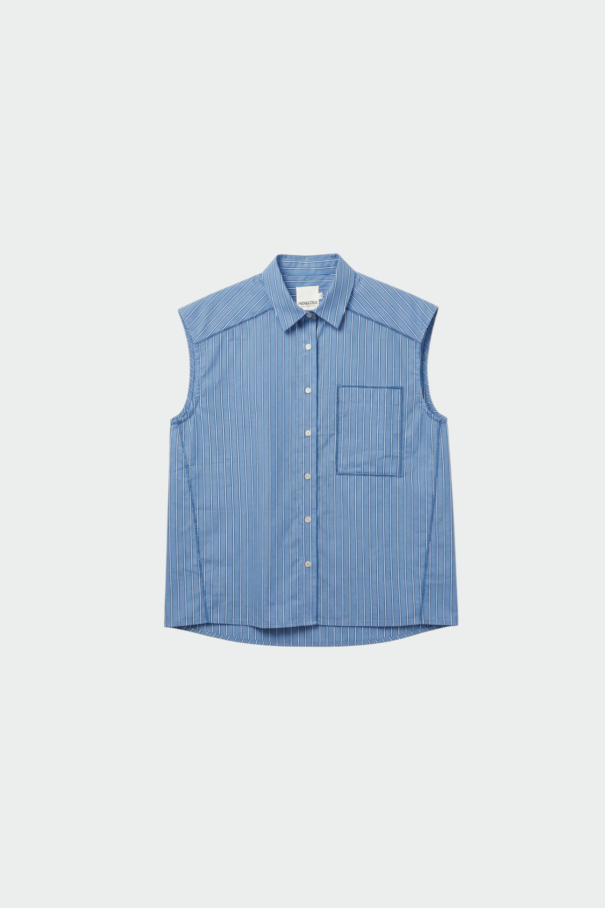 Oversized Poplin Shirt | Blue