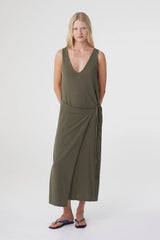 Sarina Wrap Maxi Dress | Smokey Olive