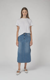Mona Denim Skirt | Rodeo Blue
