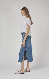 Mona Denim Skirt | Rodeo Blue