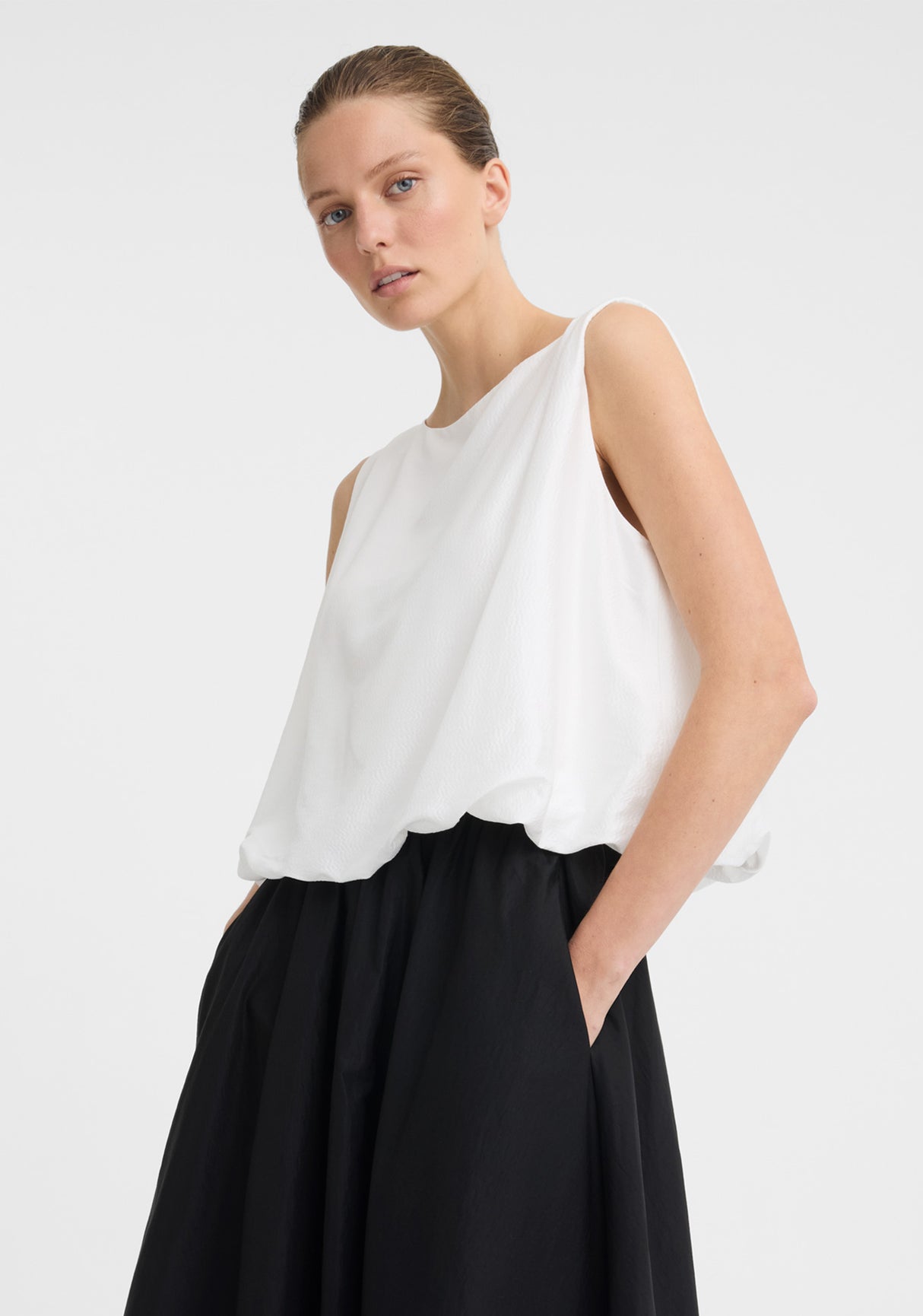 Celine Bubble Top | White
