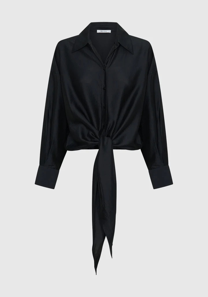 Celine Wrap Shirt | Black