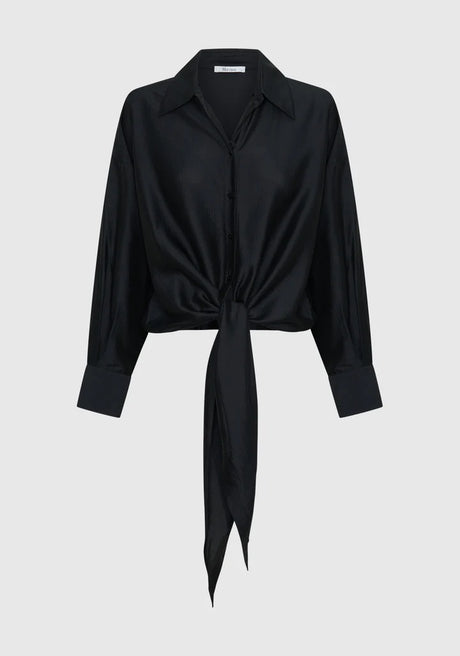 Celine Wrap Shirt | Black
