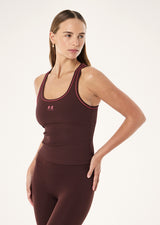 Nexus Rib Tank | Mahogany/Diva Pink