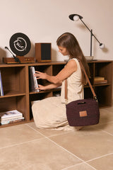Leather Trimmed Raffia BB | Cocoa