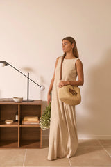 Leather Trimmed Raffia BB