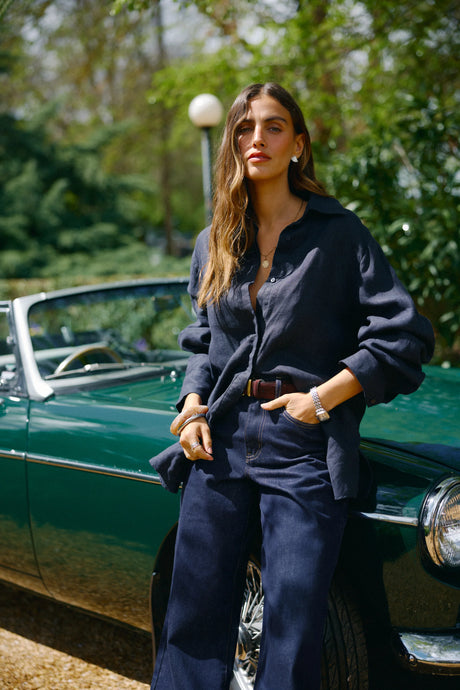 Luna Linen Shirt | French Navy