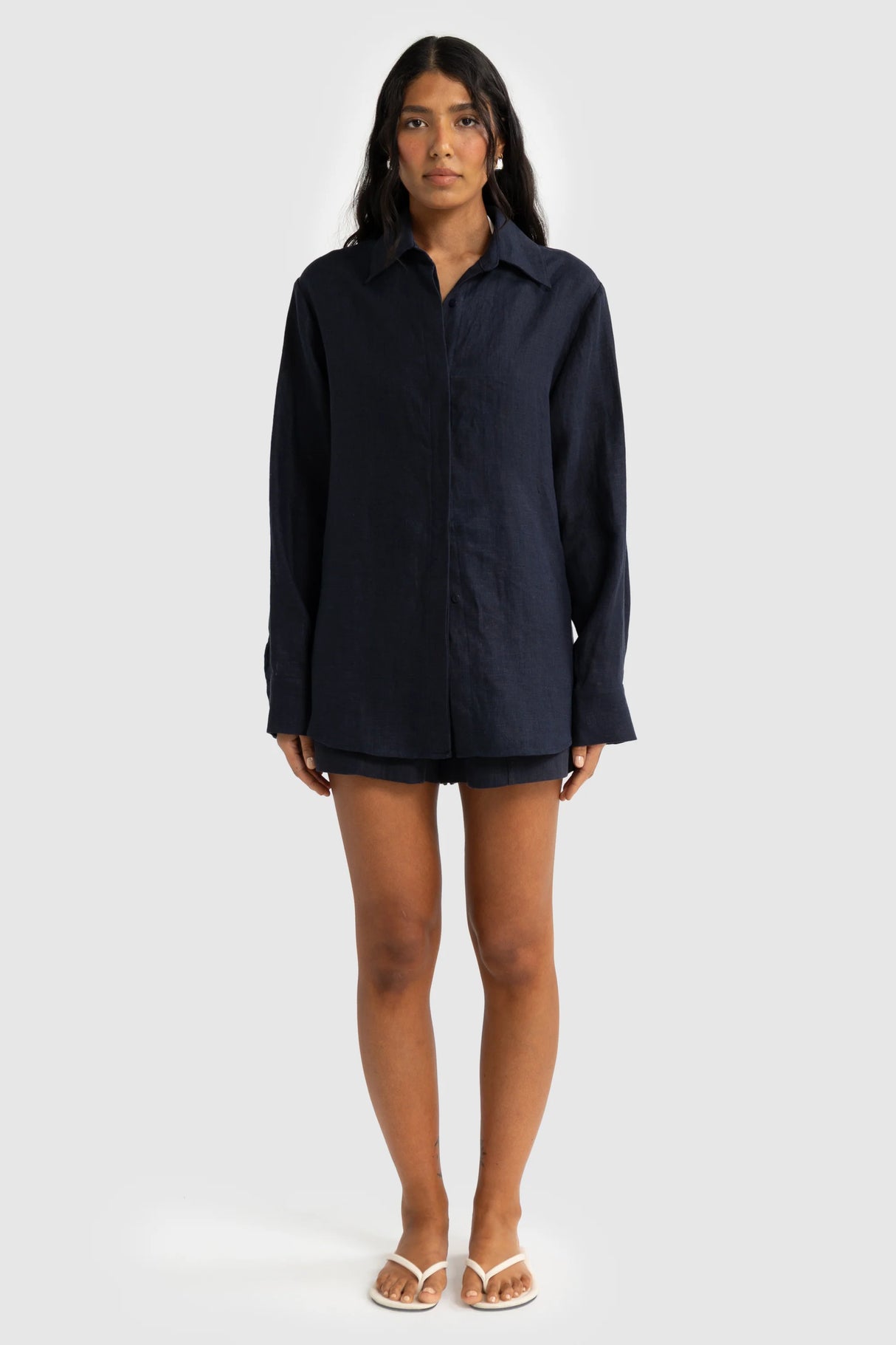 Luna Linen Shirt | French Navy