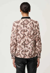 Harley Linen Viscose Rope Trim Detail Shirt | Russet Palm