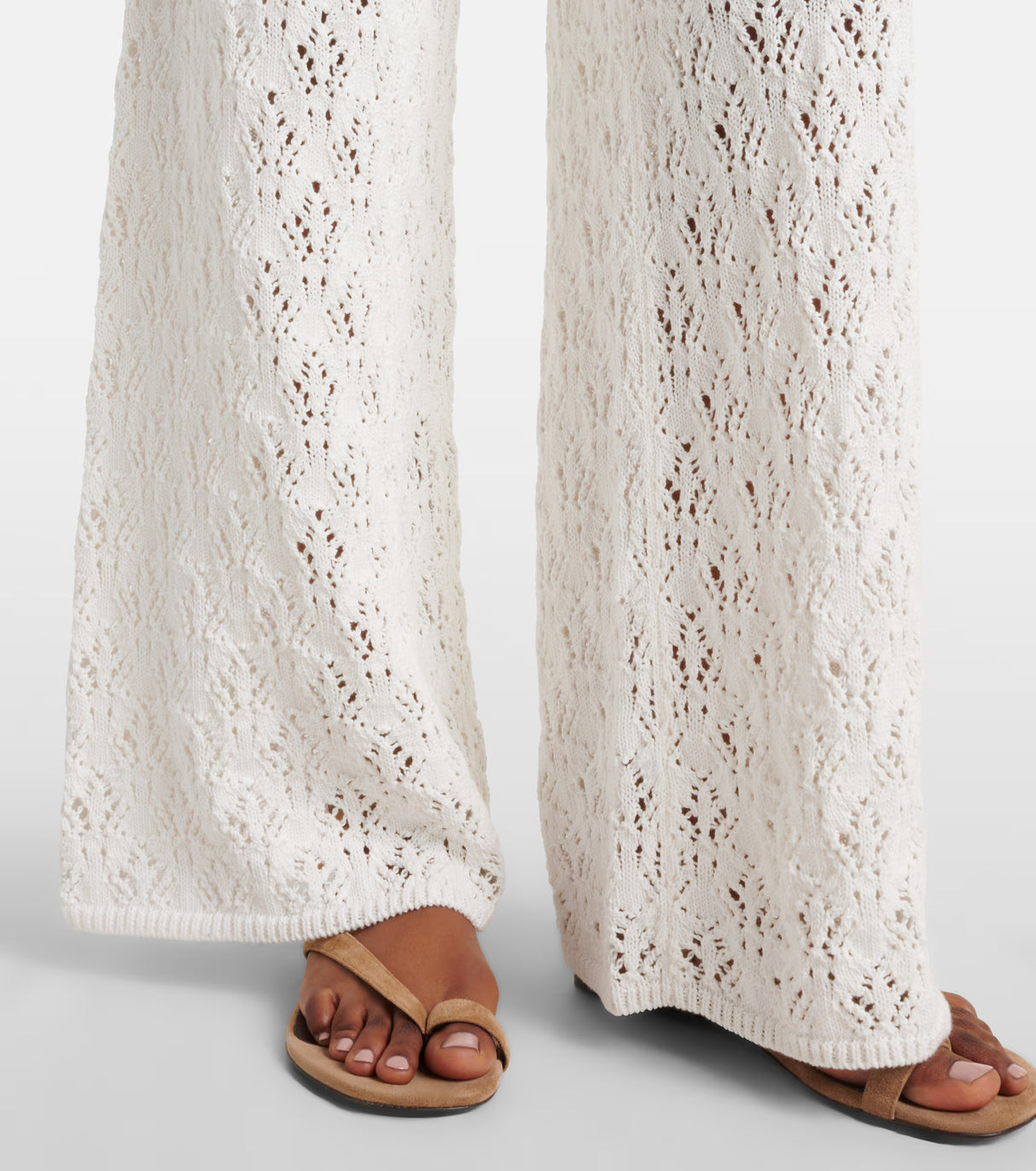 Fio Pant | Pointelle Knit Vintage White