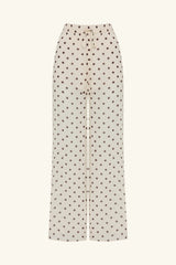 Houston Sheer Drawstring Pant | Blanc Polka