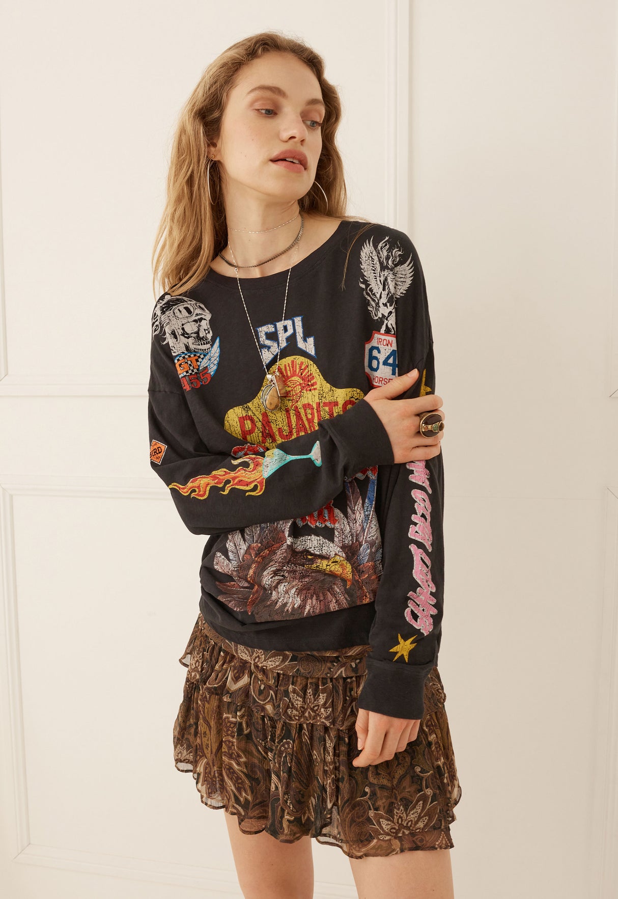 Pajarito Long Sleeve Tee | Charcoal Grey