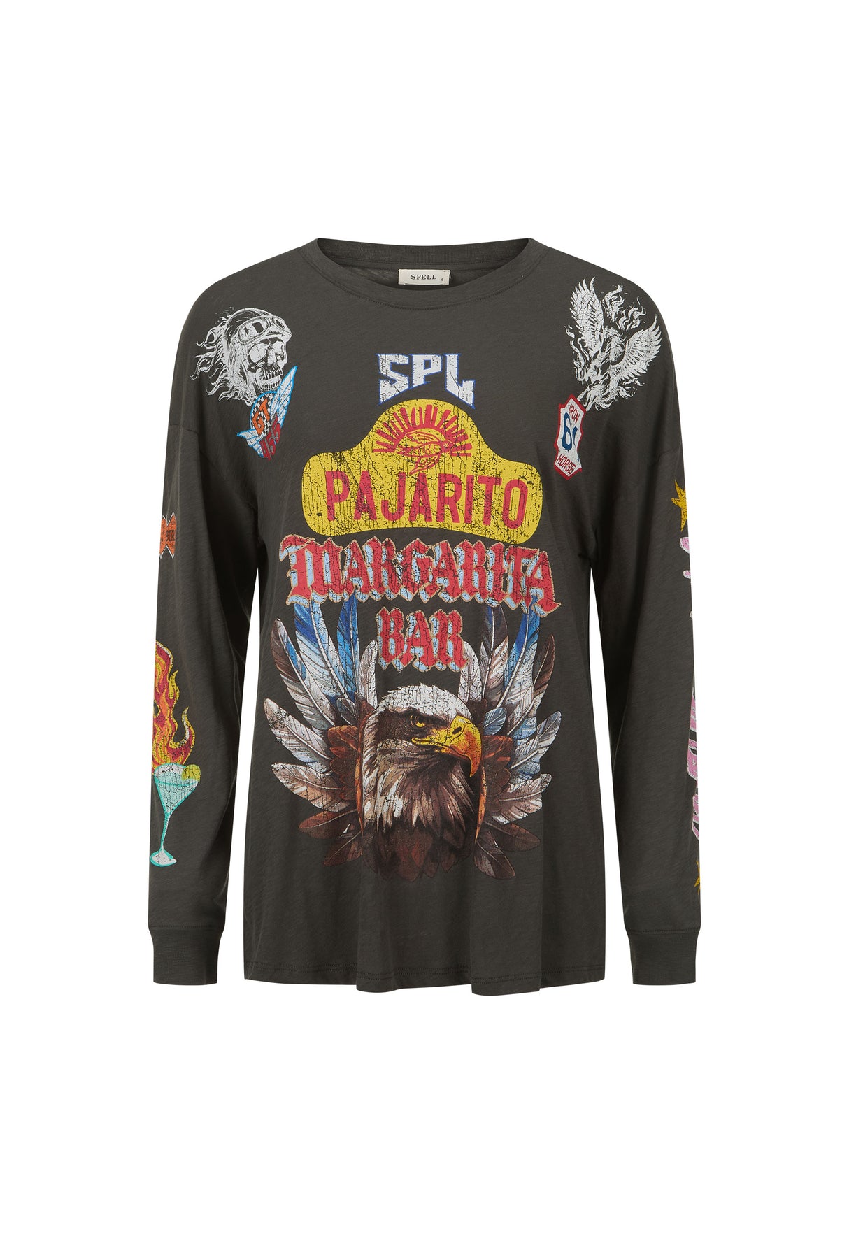 Pajarito Long Sleeve Tee | Charcoal Grey