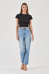 LouLou Straight Jeans | Lennon Blue