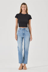 LouLou Straight Jeans | Lennon Blue