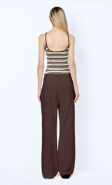 Vinnie Wide Leg Pant | Dark Chocolate