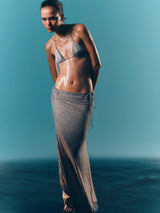 Emiko Maxi Skirt | Silver