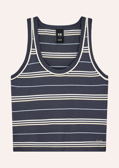 Retreat Stripe Knit Tank | Marine Blue Stripe