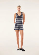 Retreat Stripe Knit Tank | Marine Blue Stripe