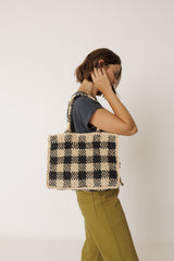 Raffia Shopper Bag | Two Tone