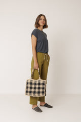 Raffia Shopper Bag | Two Tone