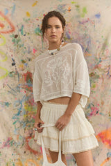 Rosa Crochet Banya Oversized Tee