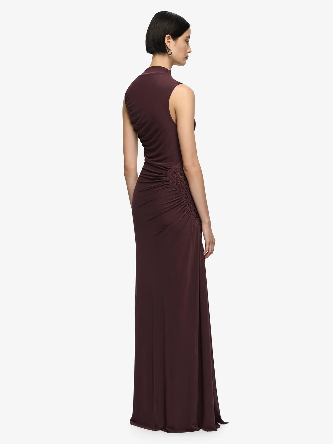 Marabou Maxi Dress | Aubergine