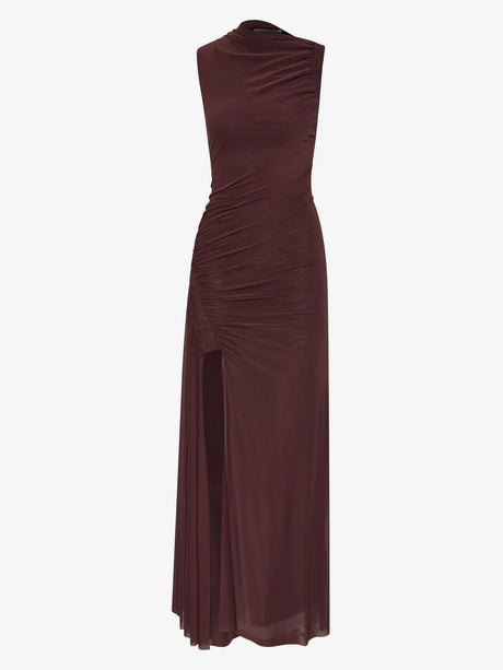 Marabou Maxi Dress | Aubergine