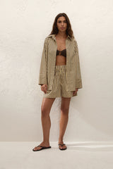 Clemente Short Carmen Stripe | Sand Cedar
