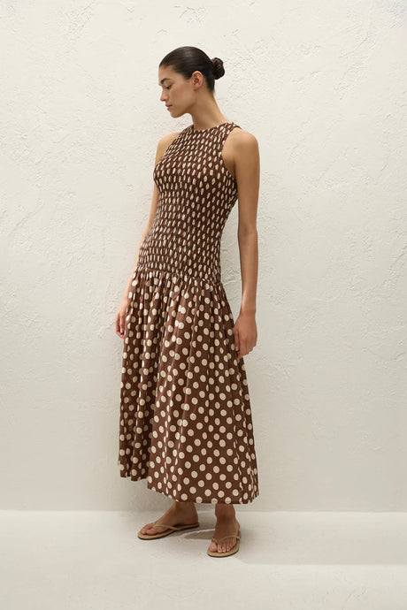 Luisa Midi Dress | Cioccolato Dot